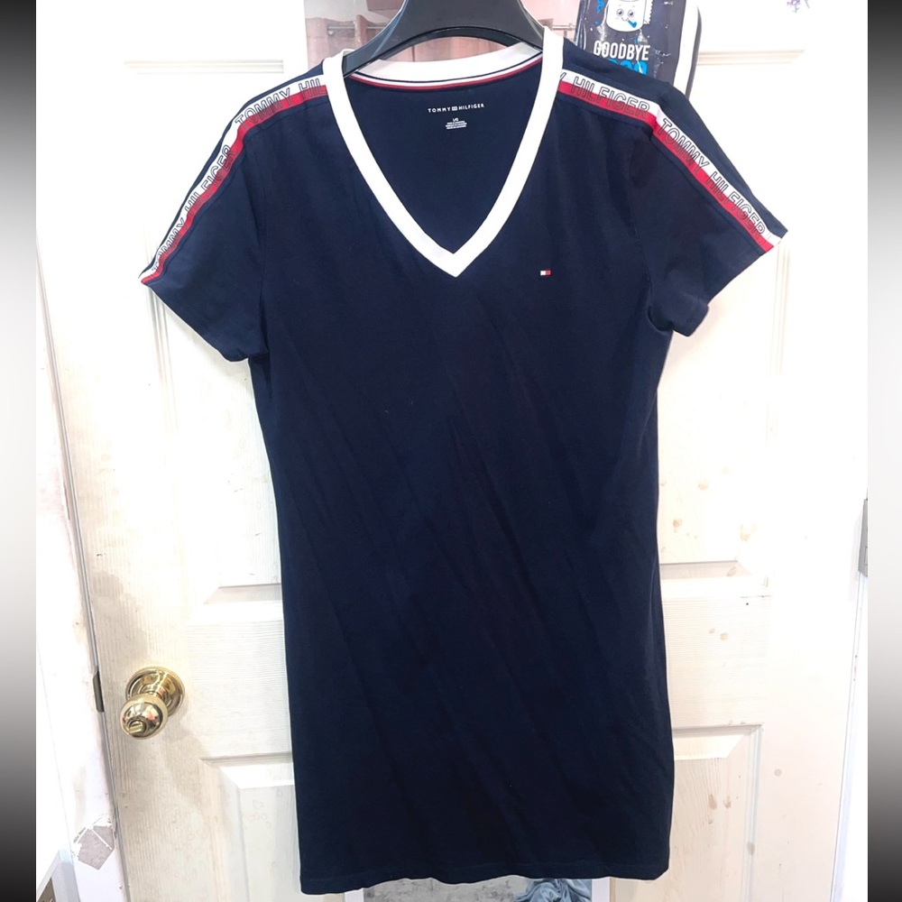 Tommy Hilfiger Navy dress with Red and White Accents